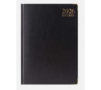 Mantraraj 2026 A4 Page A Day Dap Diary Padded Hardback Gilt Edge With Metal Corners For Student, Teacher, Home, Office (Black)
