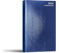 MantraRaj 2026 A4 Two Pages Per Day Diary Year Planner with Hardback Cover, Appointment Diary 2026 with Hourly Slots Organizer Ideal for Students, Business, Office, Home, Traveling (Blue)