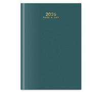 Mantraraj 2026 A5 Diary Page A Day Diary Hard Backed Diary For Home Desk Office Organiser Planner (Dark Teal )
