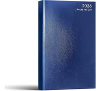 MANTRARAJ 2026 Diary 2 Pages Per Day A4 Diary Hardback Appointment Diary Black in Blue MANTRARAJ Blue A4