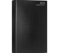 MANTRARAJ 2026 Diary 2 Pages Per Day A4 Diary Hardback Appointment Diary Black MANTRARAJ Black A4