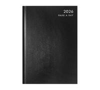 Mantraraj 2026 Diary A4 Page A Day Full Year Planner Organiser Hardback Cover Diary Black