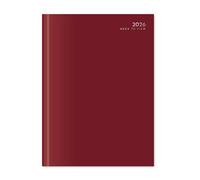 Mantraraj 2026 Diary A5 Week To View Full Year Planner Organiser Hardback Cover Diary Red