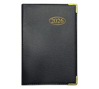 Mantraraj 2026 Diary Pocket Small Or Slim Line Week To View Soft Pvc Cover Pocket Diary Black