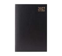 MantraRaj 2027 Diary A4 DAP Hardback Day To Page Classic Diary Black | With Half Saturday And Sunday Page Diaries Organiser 2027 For Student Teacher Home Office Business