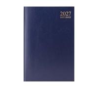 MantraRaj 2027 Diary A4 DAP Hardback Day To Page Classic Diary Blue | With Half Saturday And Sunday Page Diaries Organiser For Student Teacher Home Office Business