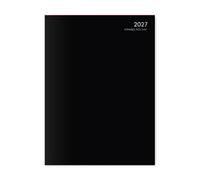 Mantraraj 2027 Diary A5 2 Pages A Day Diary Hardback Year Planner Office Desk Diary (Black)