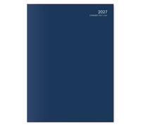 Mantraraj 2027 Diary A5 2 Pages A Day Diary Hardback Year Planner Office Desk Diary (Blue)