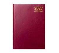 MantraRaj 2027 Diary A5 DAP Hardback Day To Page Classic Diary Red | With Half Saturday And Sunday Page Diaries Organiser 2027 For Student Teacher Home Office Business