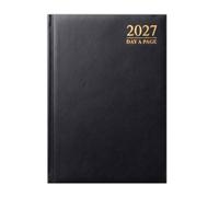 MANTRARAJ 2027 Diary A5 Day A Page Diary Half Page Weekend Hardcover DAP Diary in Black MANTRARAJ Black A5