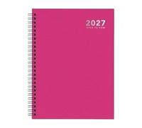 MANTRARAJ 2027 Diary A5 Size Wiro Week to View Bright Diary Planner Organizer in Pink MANTRARAJ Pink
