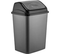 MANTRARAJ 27 Liter Plastic Flip Top Waste Bin Removable Swing Lid Recycling Bin in Black | Size: 1 Pack MANTRARAJ Black 1 Pack