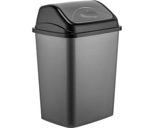 MANTRARAJ 27 Liter Plastic Flip Top Waste Bin Removable Swing Lid Recycling Bin in Black | Size: 1 Pack MANTRARAJ Black 1 Pack