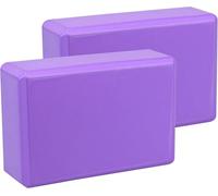 MantraRaj 2x Purple Yoga Block Fitness Foam Yoga Brick Pilates Balance Stretching Exercise Gym Workout Support Pad Women Pilates Block for Stretching Aid Improving Flexibility Balance