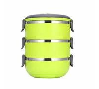 Mantraraj 3 Compartment Stackable Stainless Steel Lunch Box Stackable Lunch Box 3-Layer Bento Box For Kids Adults