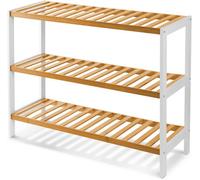 Mantraraj 3 Tier Natural Bamboo Shoe Rack Easy Assembly And Strong Design Shelf Organiser Ideal For Bedroom, Bathroom, Hallway Etc