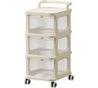 MantraRaj 3 Tier Storage Drawer Organiser with Wheels Storage Rack Storage Box Shelf Plastic Bedside Table Cupboard Store Clothes, Shoes, Toys for Living Room, Bedroom, Hallway, Office 3 Drawers