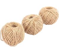 MantraRaj 40m Brown Jute Twine String Plant Wrapping Hemp String Rope Cord Yarn Ball String for School Art & Craft Gift Wrapping Gardening Floristry and Crafts Decoration Pack of 3