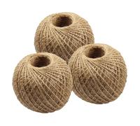 MantraRaj 40m Brown Jute Twine String Plant Wrapping Hemp String Rope Cord Yarn Ball String for School Art & Craft Gift Wrapping Gardening Floristry and Crafts Decoration Pack of 3