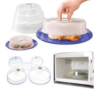 Mantraraj 5 Microwave Covers Ventilated Covering Food Plate Vented Splatter Guard Cover Splatter Kitchen Mixed Size Reusable Strong