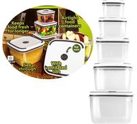 MANTRARAJ 5 Piece Airtight Food Storage Containers Set Plastic Microwave Freezer Safe Storage Boxes in Clear | Size: 1 Pack MANTRARAJ Clear 1 Pack