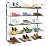 MANTRARAJ 5 Tier Heavy Duty Metal Shoe Quick Assembly Shoe Rack Shoe Storage Cabinet Holds Upto 20-25 Pairs - Shoe Rack - Grey - Metal