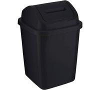 MANTRARAJ 5L Bathroom Bin Swing Top Dust Bin Plastic Waste Paper Basket in Black MANTRARAJ Black
