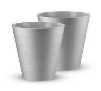 MANTRARAJ 6L Plastic Waste Bin Round Waste Basket Bin Dustbin For Kitchen Office in Grey | Size: 1 Pack MANTRARAJ Grey 1 Pack