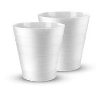 MANTRARAJ 6L Plastic Waste Bin Round Waste Basket Bin Dustbin For Kitchen Office in White | Size: 1 Pack MANTRARAJ White 1 Pack