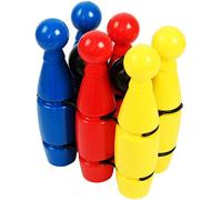 MantraRaj 6pk Skittles Sport Great For Children Kids Age 3+ Indoor Outdoor Garden Game for Gift Skittles Playset 8 Pack Of Multicoloured With 2 Bowling Balls For Kids Camping, Holiday Perfect For Sports Day