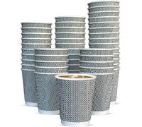 MANTRARAJ 8oz Disposable Coffee Paper Cups VIP Designed 3-PLY Coffee Cups in Black | Size: 100 Pieces MANTRARAJ Black 100 Pieces