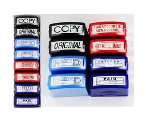 MantraRaj 8PK Self-Inking Stamps for School, Office & Home - Colorful Teacher/Student Stamps with Quick-Dry Ink & Tray