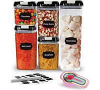 MANTRARAJ Airtight Food Storage Containers Set Pack Of 5 Plastic Multisize Storage Jars in Clear | Size: 5 Pack MANTRARAJ Clear 5 Pack