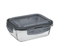 MantraRaj Airtight Glass Food Storage Container BPA-Free & Leak Proof Silicone Seal Plastic Lids Glass Meal Prep Takeaway Lunch Boxes Microwave, Oven, Freeze & Dishwasher Safe Reusable (3 Pcs 1100ml)