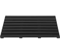 (Black) MantraRaj Bamboo Duckboard Bath Mat Anti Slip Mat Spa, Bath, Shower Bathroom Decor Easy to Clean Water Resistant Shower Mat Slatted