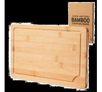 MANTRARAJ Bamboo Chopping Board Serving Platter Tray Extra Large Cutting Veg in Natural MANTRARAJ Natural Large