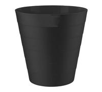 Mantraraj Black Plastic Waste Paper Bin 6L Round Waste Basket Trash Can Lightweight Rubbish Bin Open-Top Design