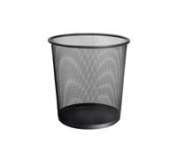 MANTRARAJ Black Round Metal Mesh Waste Paper Bin Lightweight Mesh Trash Can | Size: 1 Pack MANTRARAJ Black 1 Pack