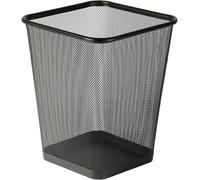 MANTRARAJ Black Square Metal Mesh Waste Paper Bin Lightweight Mesh Trash Can | Size: 1 Pack MANTRARAJ Black 1 Pack