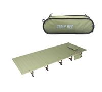 MANTRARAJ Camping Bed Aluminium Lightweight Packaway Outdoor Travel 190 x 70cm in Green | Size: Single MANTRARAJ Green Single