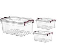 Mantraraj Clear Plastic Storage Boxes Container With Lids Handles Stackable Bins Transparent Storage Containers (30L)