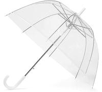 MantraRaj Clear See Through Dome Umbrella Ladies Transparent Walking Rain Brolly Wedding Black