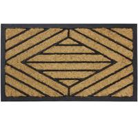MANTRARAJ Comfort Coir Rubber Scraper Entrance Door Mat Dirt Trapping Non-Slip Mats(Flowers) in Brown | Size: 40 cm x 70 cm MANTRARAJ Brown 40 cm x 70 cm