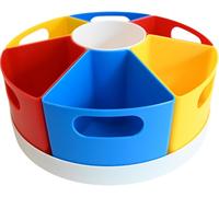 MANTRARAJ Desk Organiser 360 Degree Rotating Pen Holder Stand Table Top Organisers With 7 Compartments - Plastic - Multi - Pen Holder & Desk Organizer