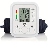 Digital Blood Pressure Monitor Upper Arm BP Cuff Machine Automatic Blood Pressure Machine MANTRARAJ White One Size