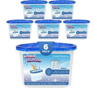 Mantraraj Disposable Interior Dehumidifiers 500Ml Moisture Absorber Condensation Remover Damp Trap Pack Of 6