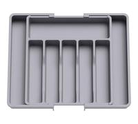 MANTRARAJ Expandable Cutlery Utensil Holder Tray Kitchen Drawer Organiser in Grey | Size: 1 Pack MANTRARAJ Grey 1 Pack