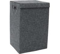 Mantraraj Foldable Laundry Clothes Hamper With Lid 85 Liter Laundry Hamper Shadow Fabric Laundry Basket With Lid And Handles