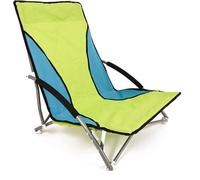 Mantraraj Folding Camping Chair With Padded Armrest Outdoor Low Beach Chair Lightweight, Portable Garden Chair Green
