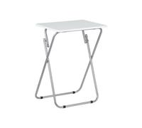 Mantraraj Folding Snack Table Wooden Tv Side Laptop Coffee Tea Picnic Portable Desk White